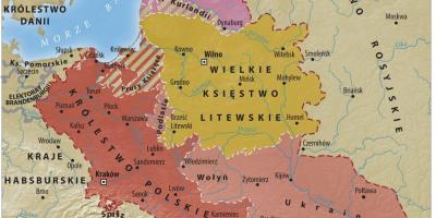 Карта на големото војводство Литванија