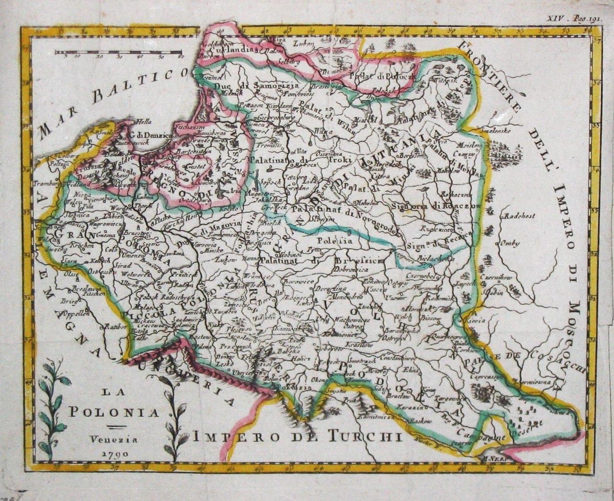 Мапата на стариот Литванија 