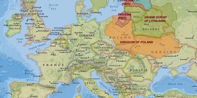 Карта на Литванија историја